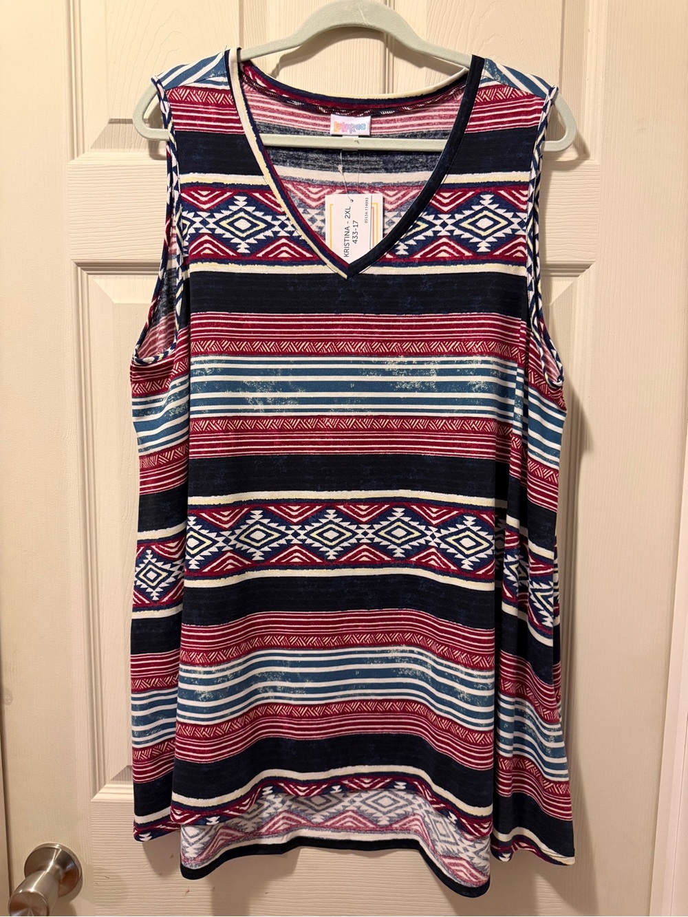 LuLaRoe Kristina tank 3x BNWT Aztec design